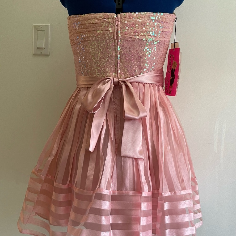 Betsey Johnson Sparkling Pink Formal Dress - Picture 9 of 10